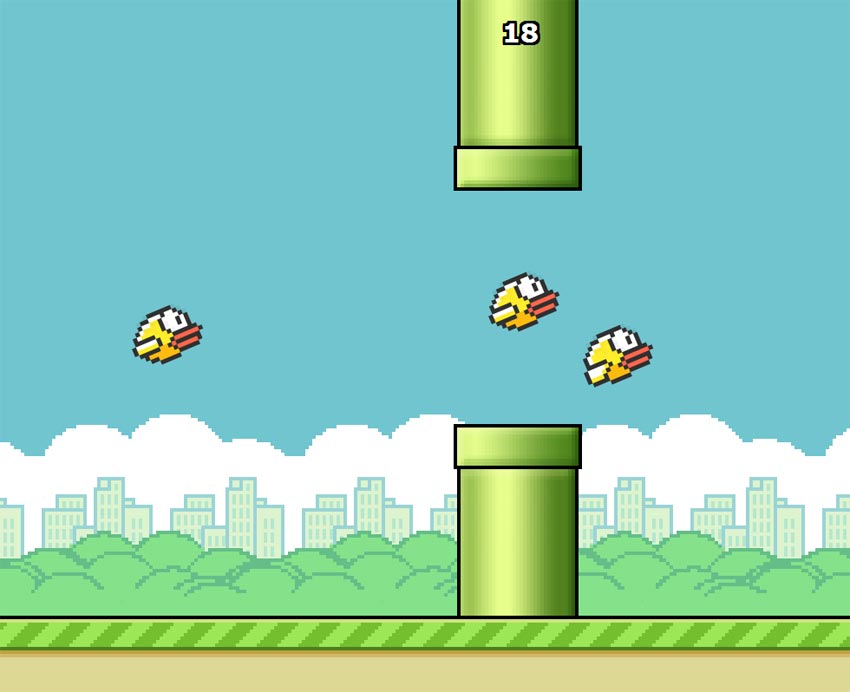 原生JS + HTML5 Canvas打造Flappy Bird网页版小游戏，轻松体验压扁小鸟的乐趣（刺激警告）！