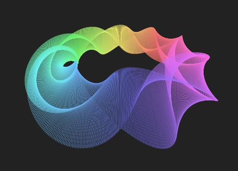 Canvas 3D三角形花圈动画，HTML5精美特效实例