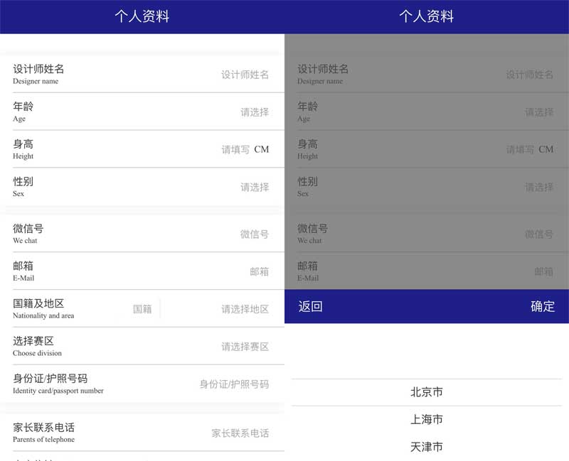 手机网站个人资料表单模板，便捷填写新体验