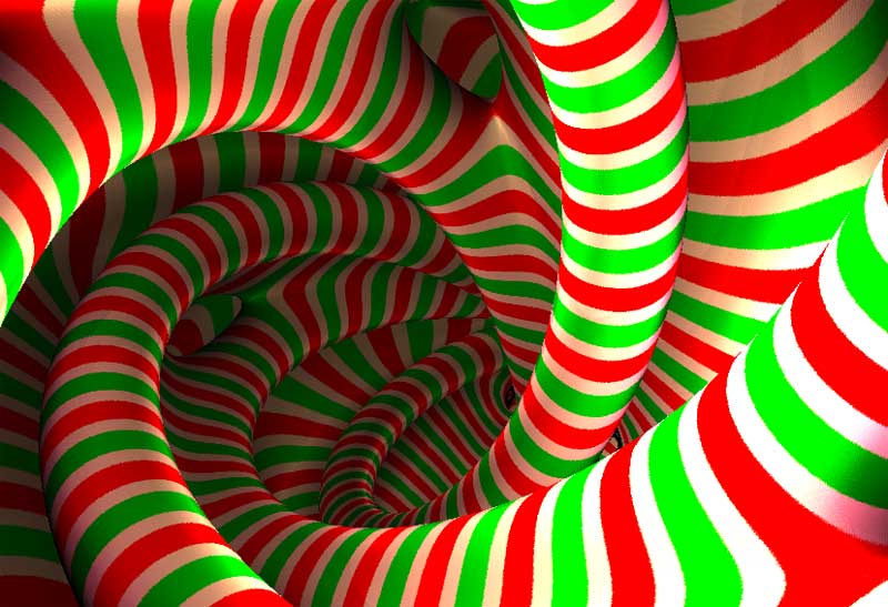 HTML5 Canvas彩虹隧道动画，绚丽特效实例展示