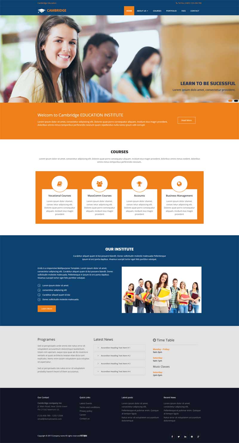 优质大学教育网站模板HTML，助力企业快速搭建专业网站