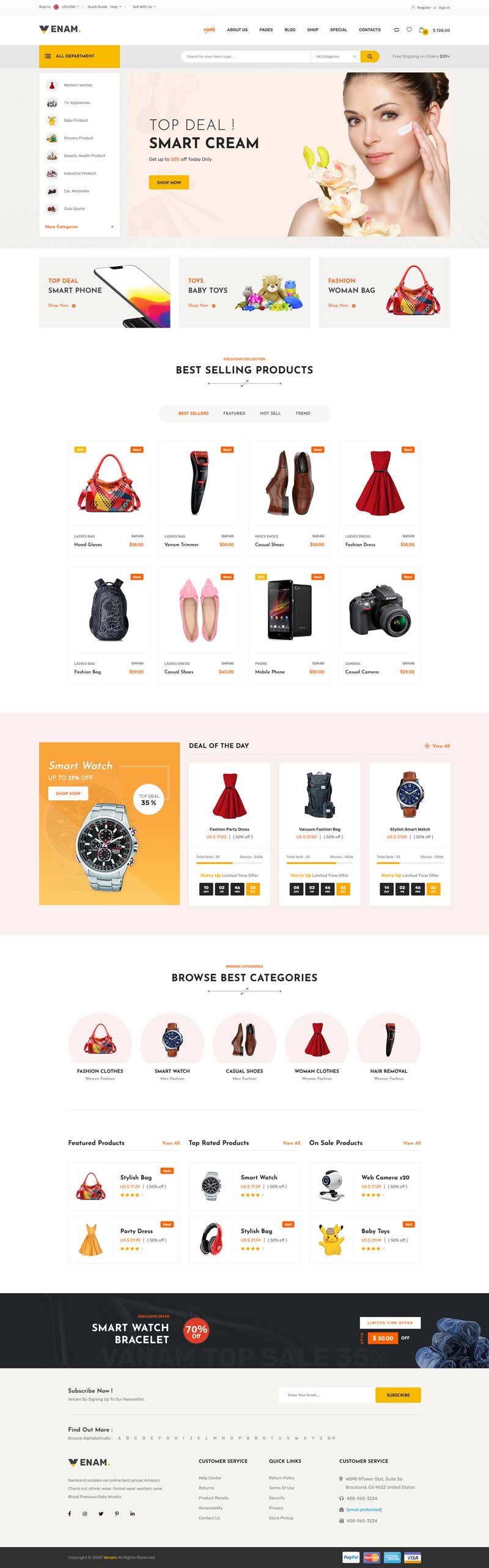 多功能HTML5商城模板，一站式综合购物平台解决方案