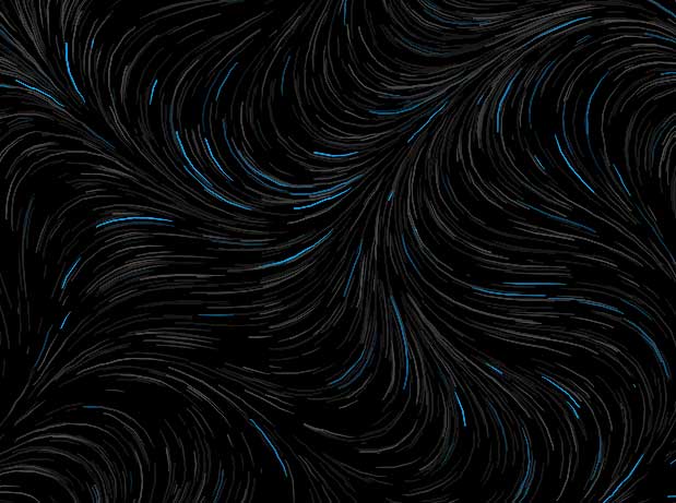 HTML5 Canvas实例，呈现流动的磁场动画