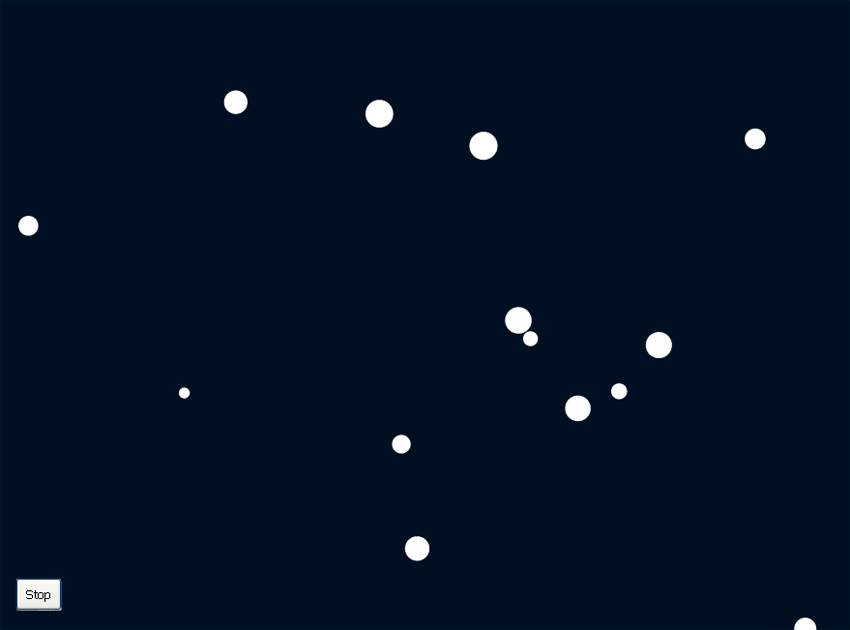 HTML5 Canvas 碰撞动画，小球特效实例展示
