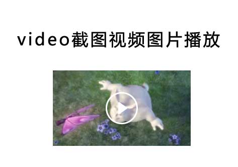 HTML5 Video 封面截图播放代码实例，简洁实现视频封面展示