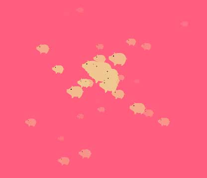 HTML5 Canvas金猪报喜动画特效，精彩实例展示