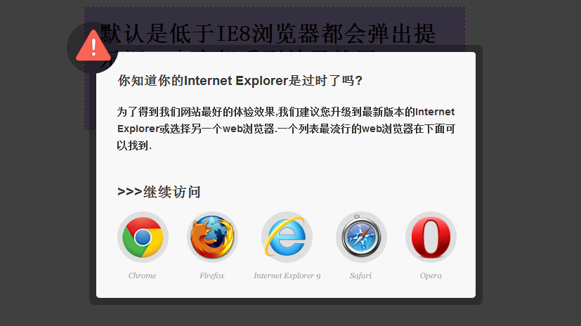 jQuery兼容IE低版本测试代码与特色特效集