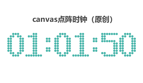 HTML5 Canvas点阵时钟代码实例，精美时钟绘制教程