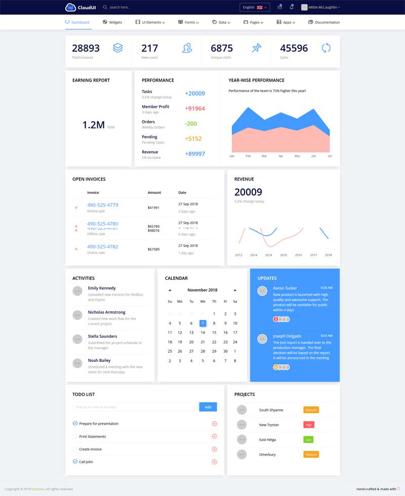 Bootstrap后台管理横版导航模板 - 高效后台管理体验