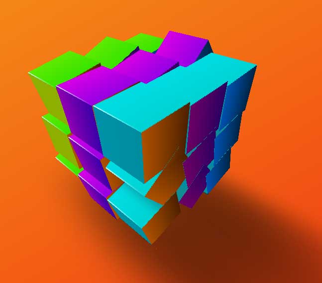 3D炫彩魔方动画，CSS3实战演示