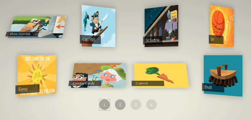 jQuery HTML5 CSS3 图片360°水平垂直翻转特效实例