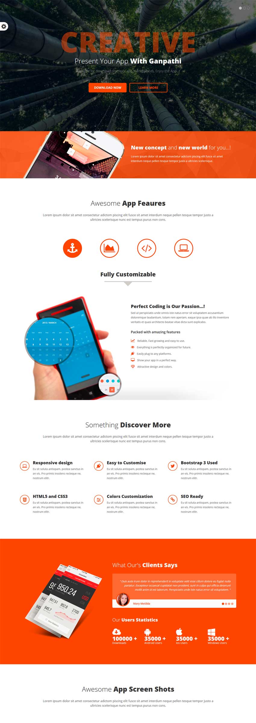 HTML5手机App介绍，单页视差滚动模板，打造独特体验