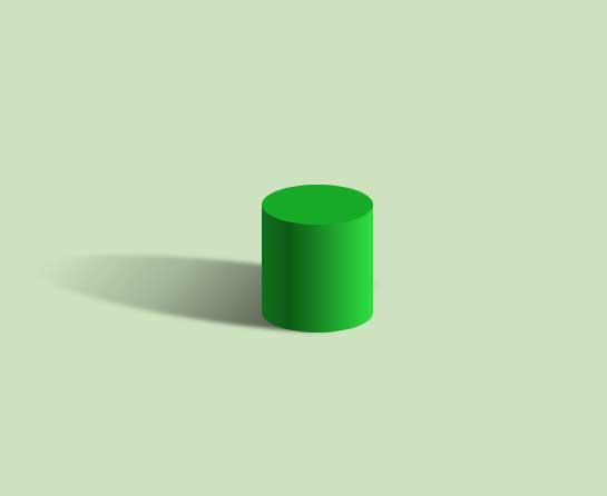 3D阴影的圆柱体特效