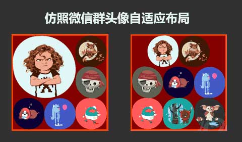 CSS3实现微信群头像布局代码精彩实例