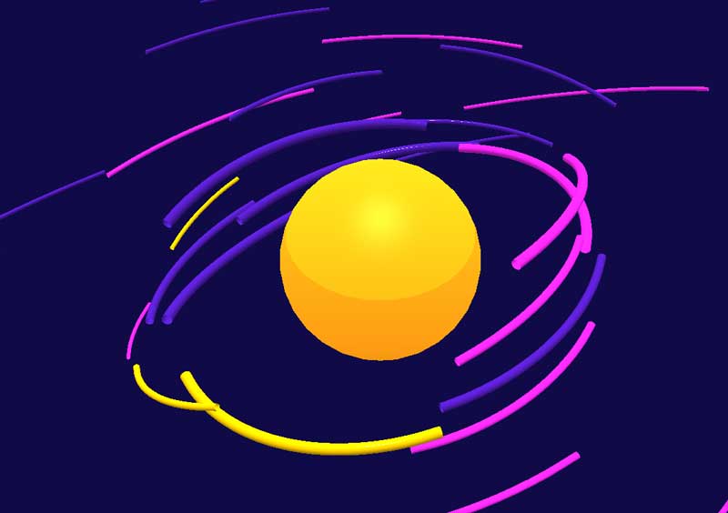 HTML5 Canvas月球环绕动画特效精彩展示实例