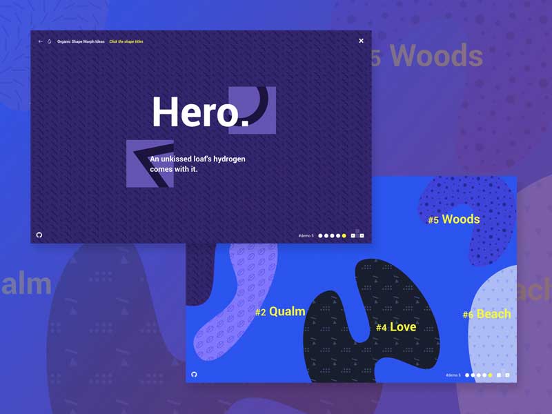 HTML5创意SVG背景动画，交互式特效实例展示