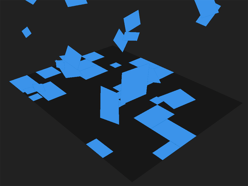 jQuery & CSS3 炫酷3D方块飘落动画特效展示