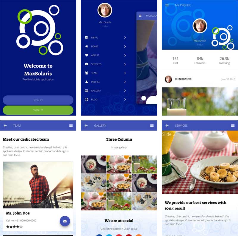 手机网站UI模板，WebApp框架博客专属设计