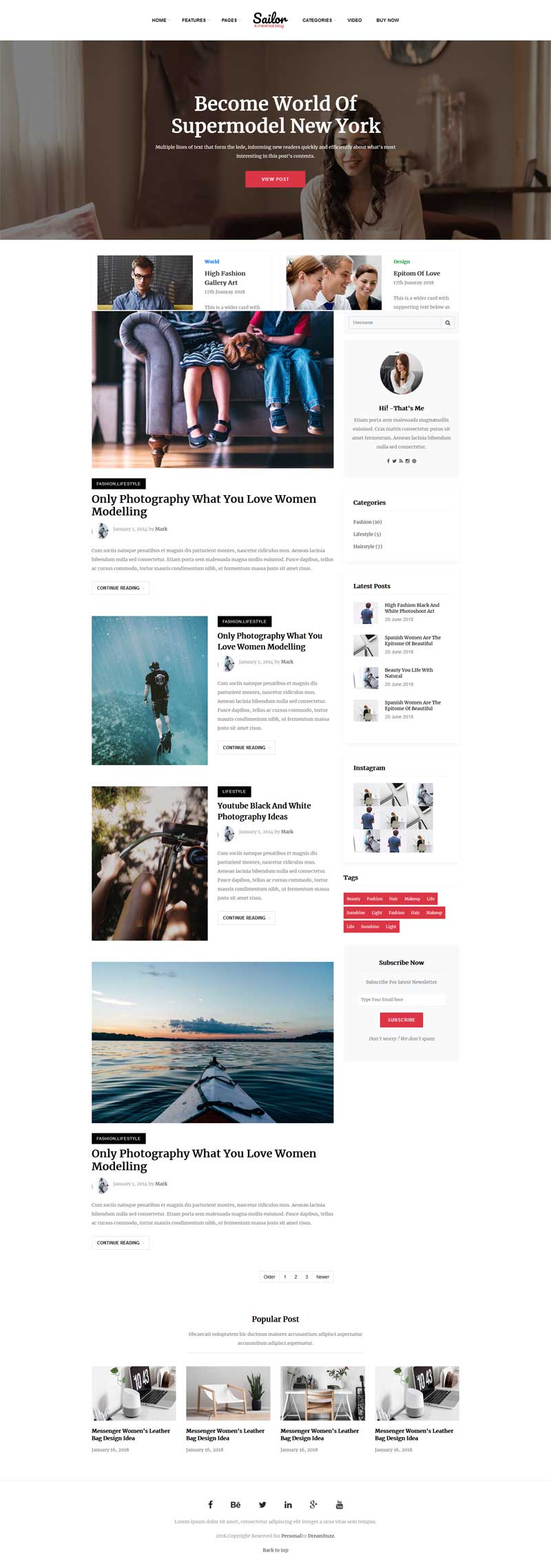 Bootstrap生活博客模板，个性化网站设计之选