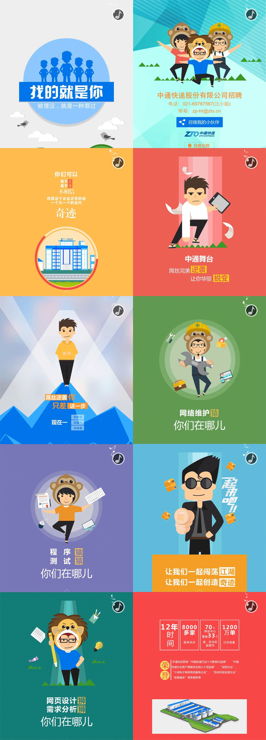 中通快递招聘，手机专题页模板下载，轻松打造专属招聘手机网站