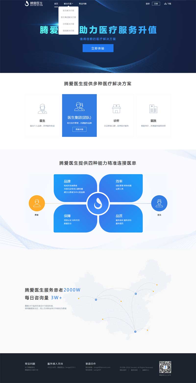 腾爱医生平台，专业官网与企业网站HTML模板，轻松构建医疗服务平台