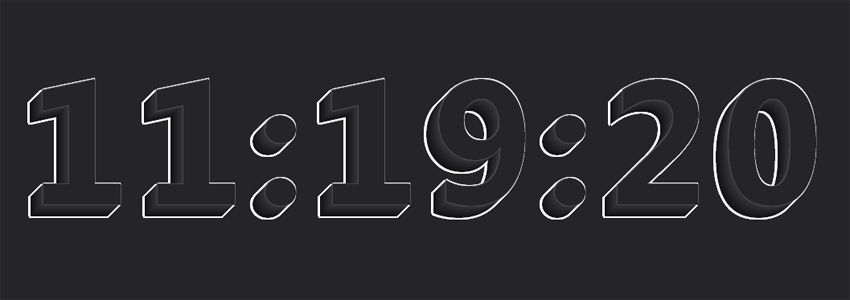 CSS3 3D立体文字时钟，创意代码实例展示