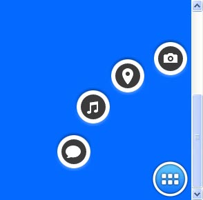 html5 zepto.js教程手机端固定层图标导航菜单点击展开动画效果