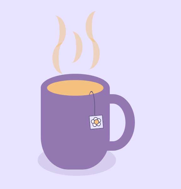 紫色的午后泡茶ui特效