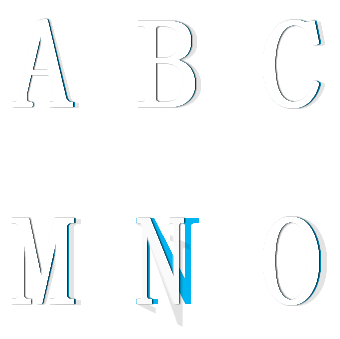 CSS3 transform变换属性制作3D文字外翻动画效果