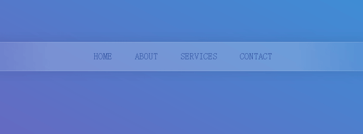 纯css3立体阴影透明导航条样式代码
