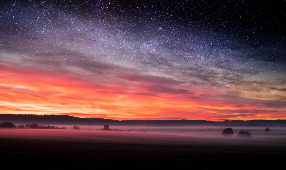 自然之美，日落星夜，璀璨星空，高清4K风景壁纸免费下载
