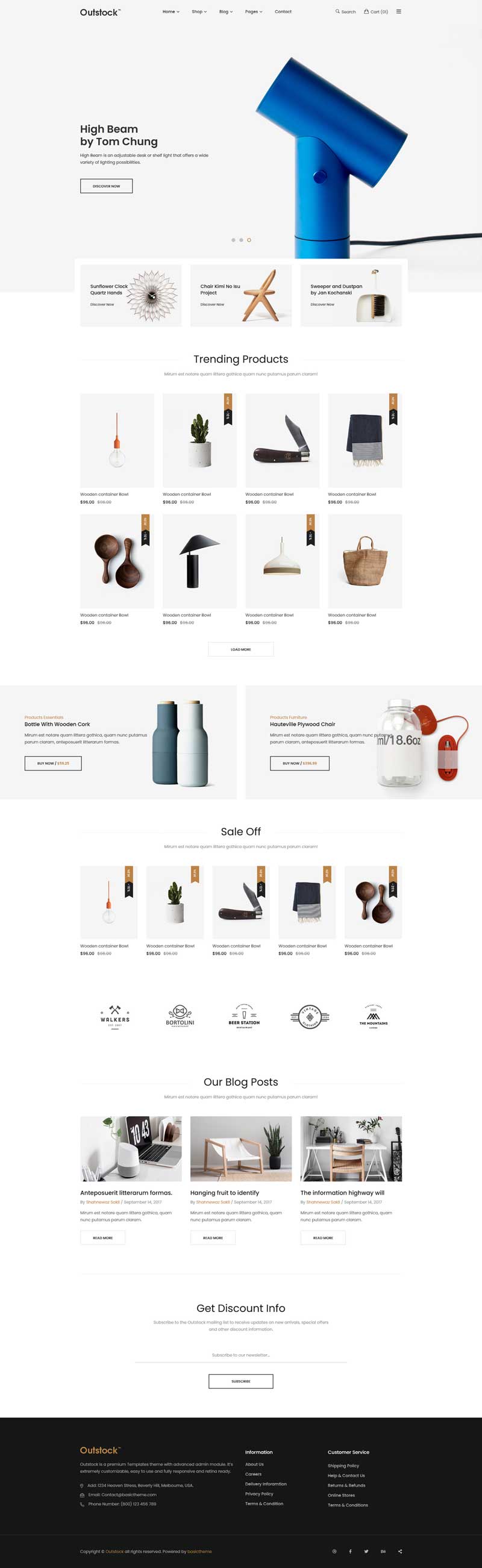 简洁的综合生活类电商HTML5模板
