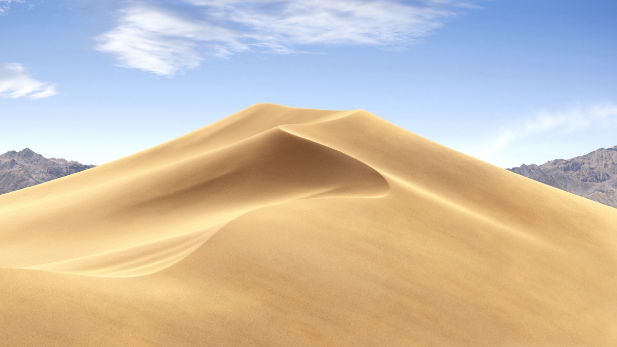 苹果MacOS Mojave壁纸，莫哈韦沙漠白天风光，高清5K分辨率（5120x2880）免费下载