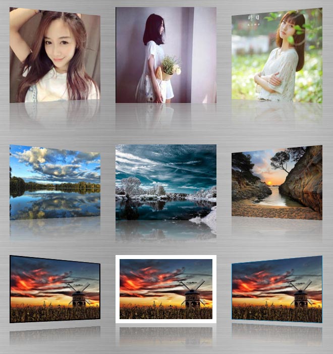 html5 canvas图片倒影效果制作3d相册图片倒影效果
