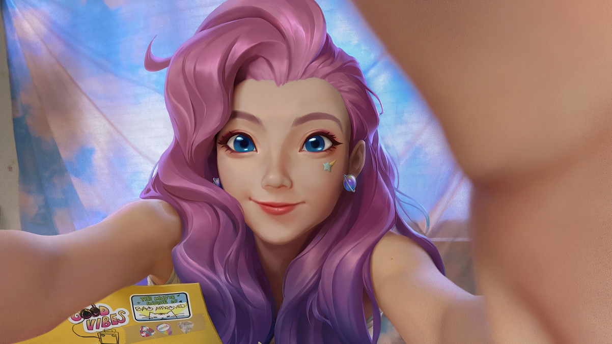 LOL英雄联盟，KDA The Baddest 塞尔菲娅绝美壁纸，4K高清画质，3840x2160分辨率，一键下载！