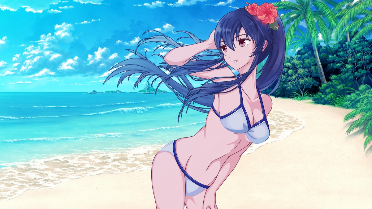 海边比基尼萌妹，超高清4K动漫壁纸，3840x2160分辨率免费下载