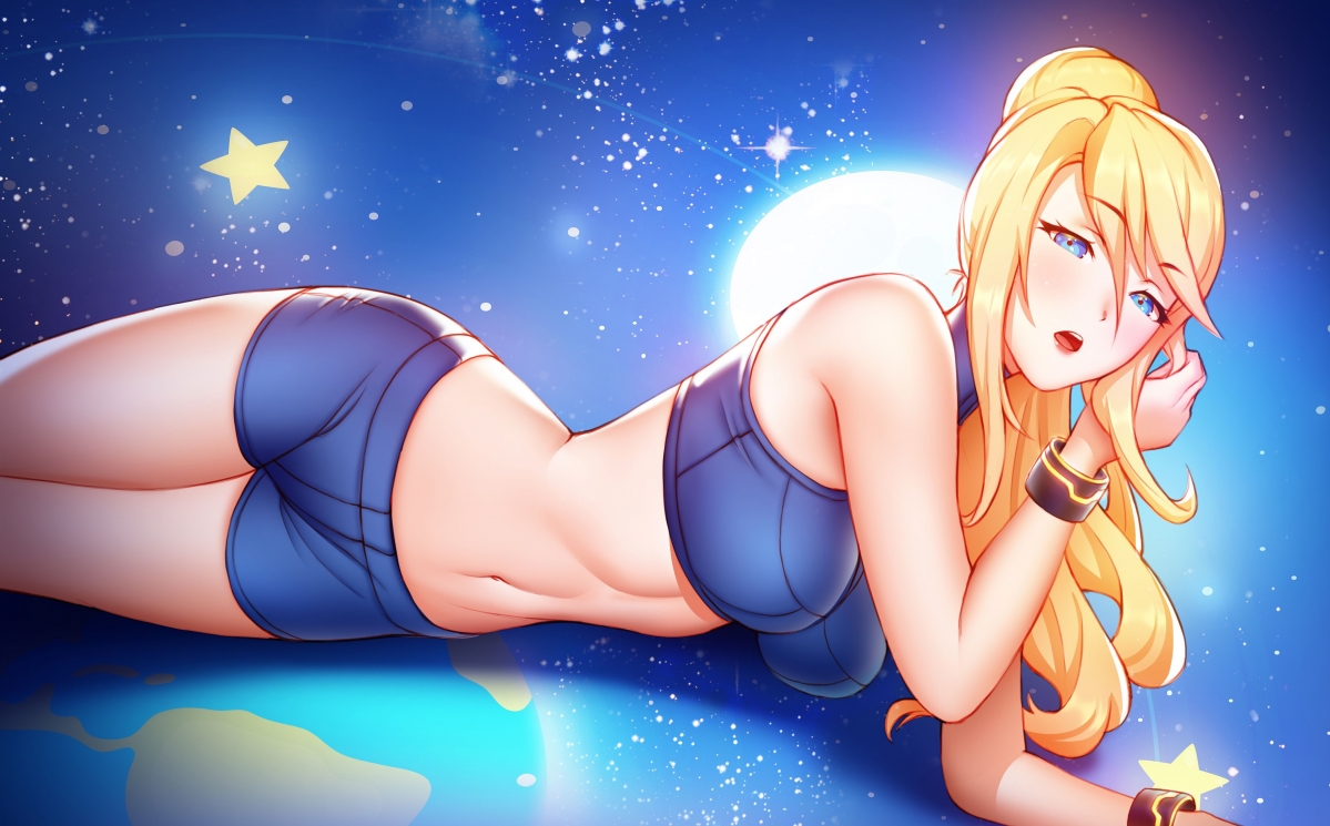 少女明眸金发，星辰璀璨——精选4K动漫壁纸，高清4345x2700，一键下载