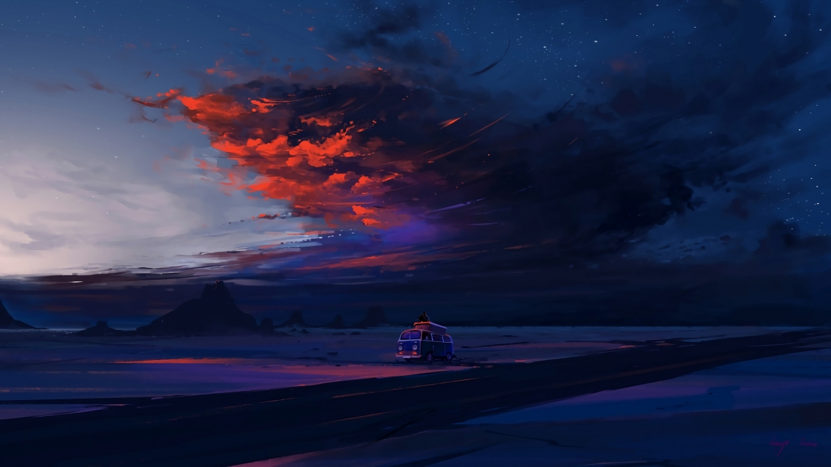 夜空璀璨，精选4K动漫壁纸下载，高清3840x2160，美化你的屏幕世界