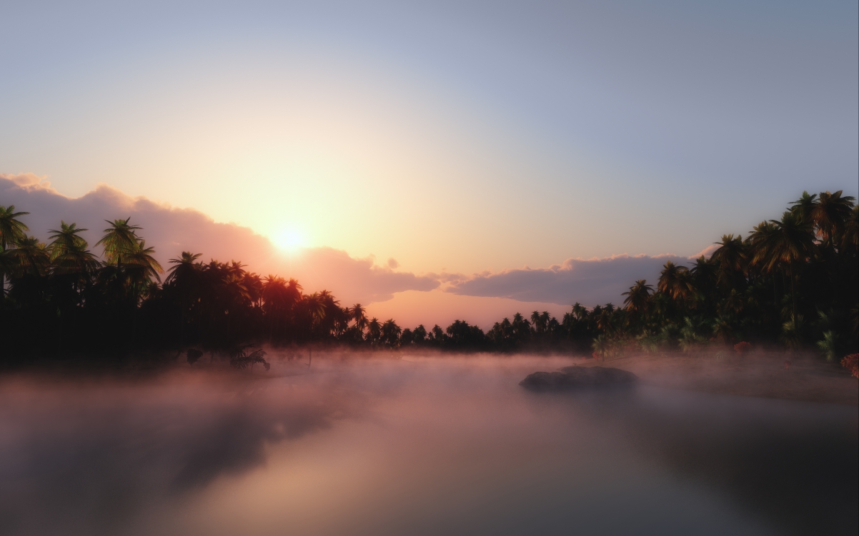 湖林日出美景，惊艳4K高清壁纸，3840x2400超清画质，免费下载！