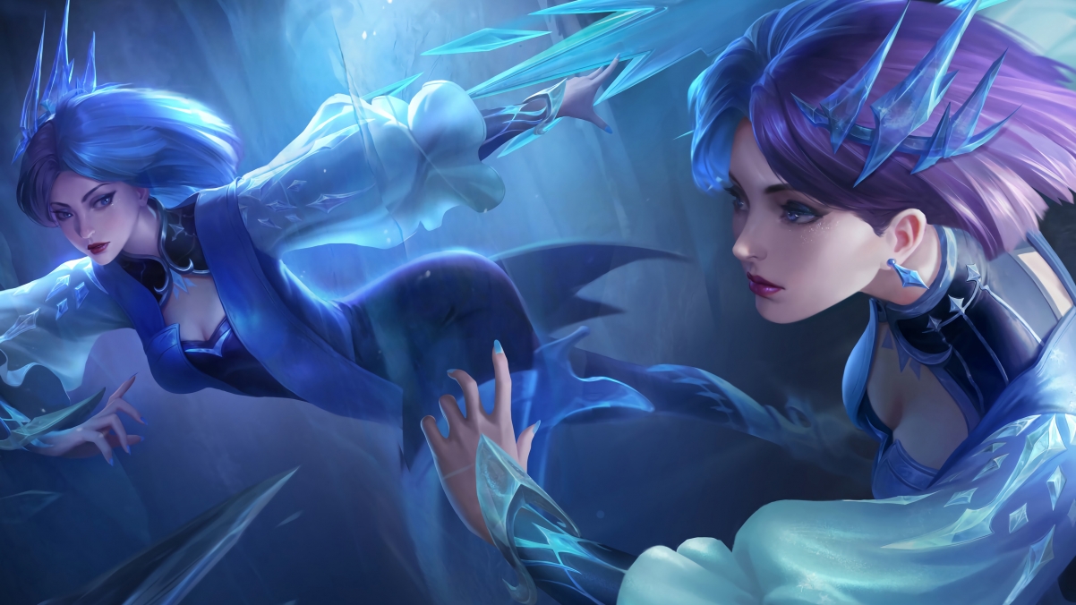 王者荣耀，镜·冰刃幻境超高清壁纸，4K分辨率3840x2160，精美游戏图片一键下载