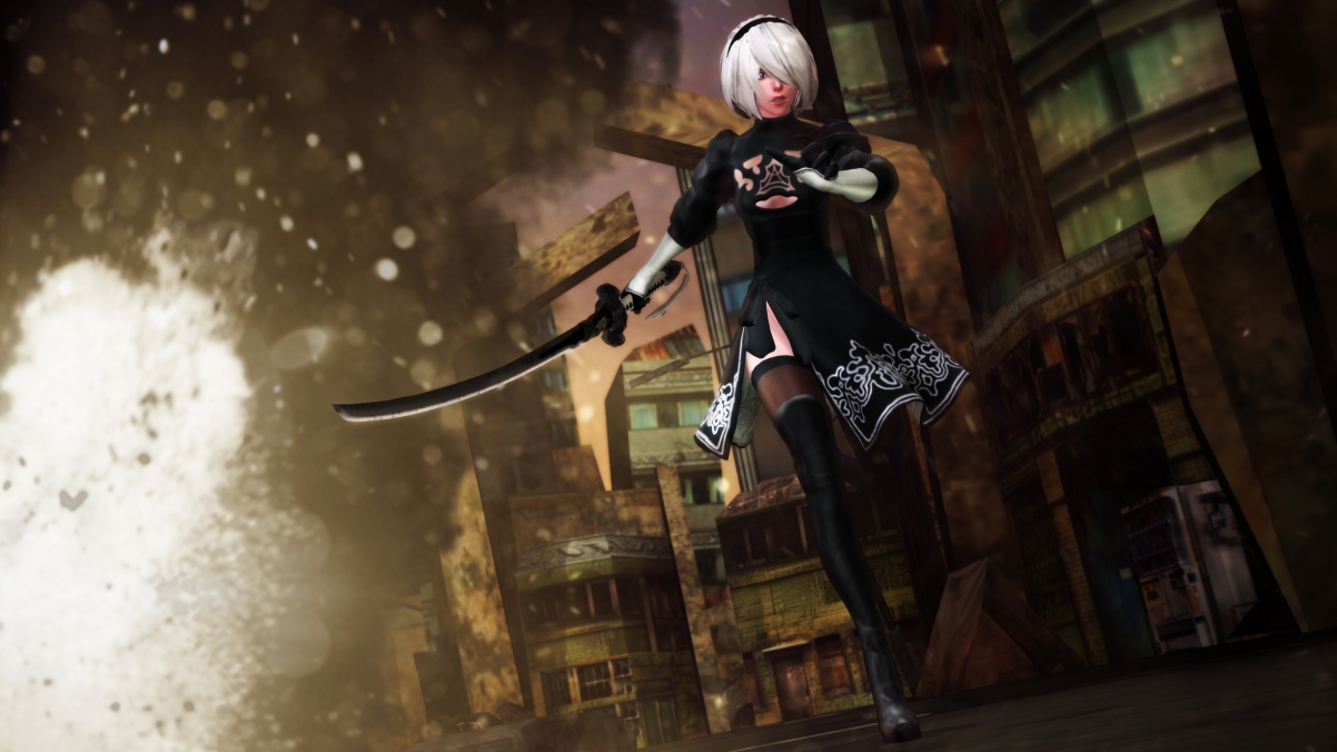 Nier Automata 2B超高清壁纸，4K游戏美图，3840x2160分辨率，一键下载！