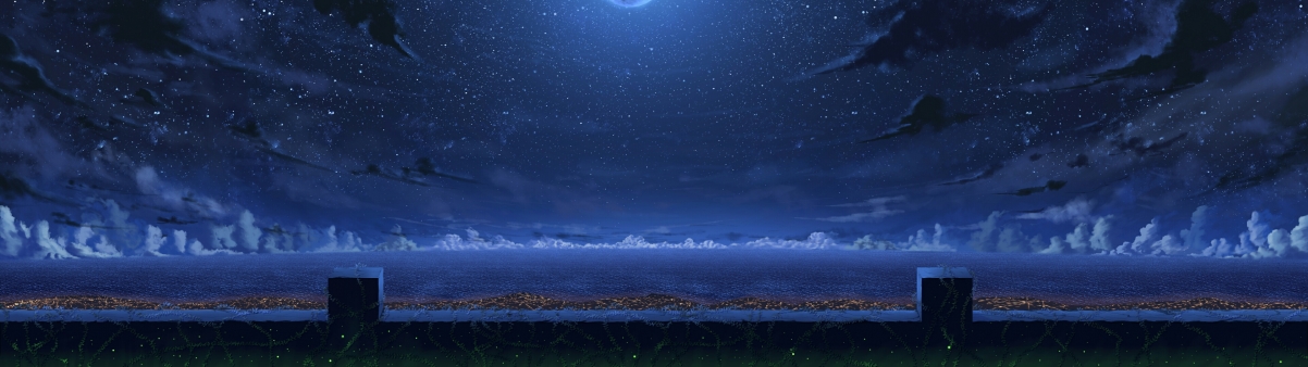 星海动漫壁纸，高清4K 3840x1080大图，一键下载，尽享视觉盛宴！