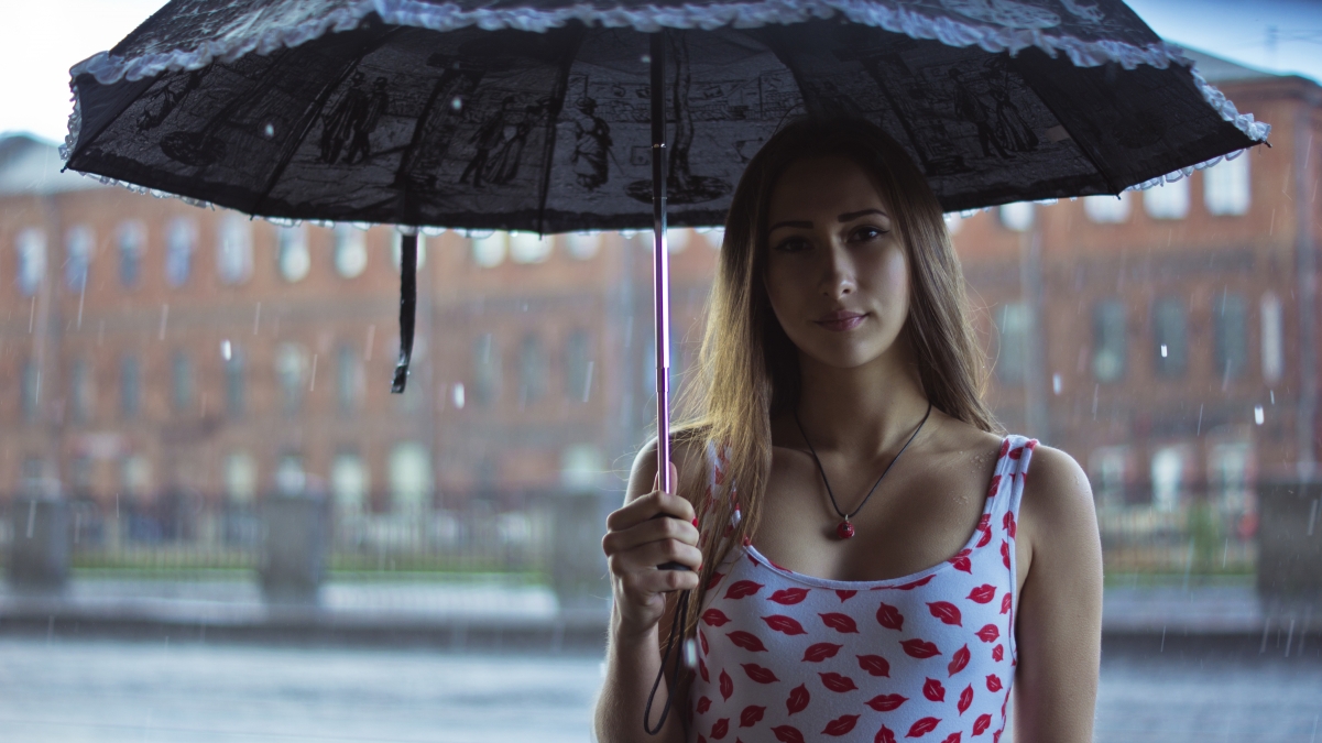 “雨天美女摄影精选，高清4K雨伞壁纸，超清4200x2360，一键下载！”