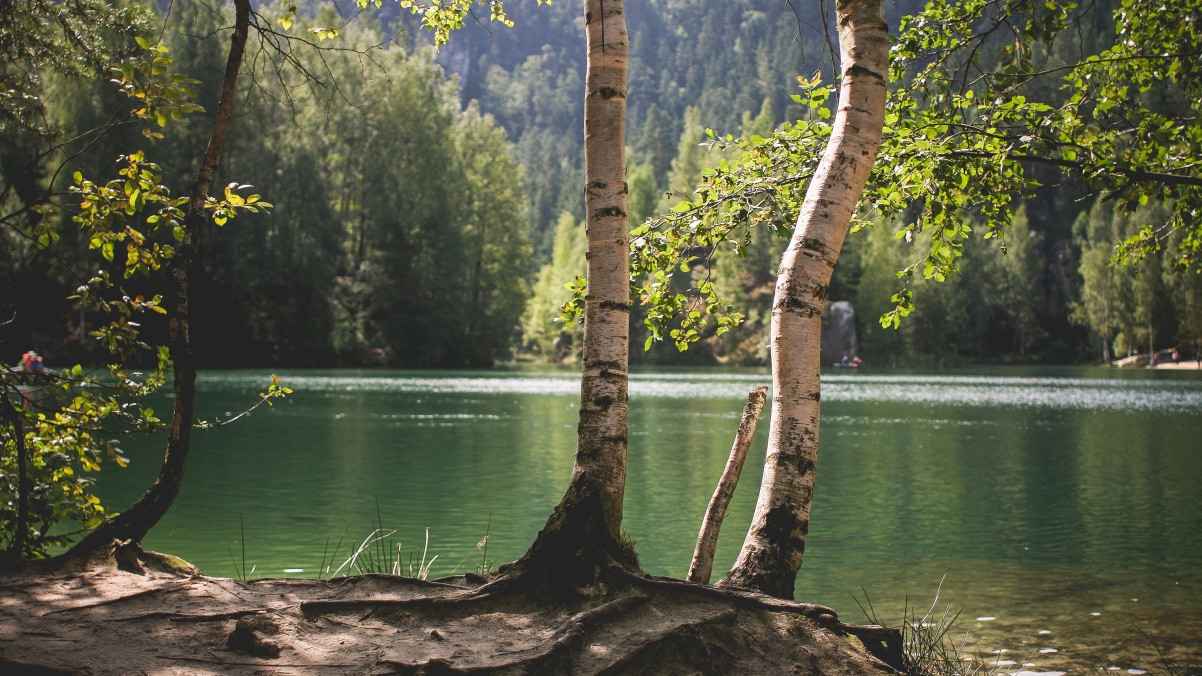 捷克湖畔自然美景，4K高清壁纸，尽享3840x2160超清视觉体验，免费下载