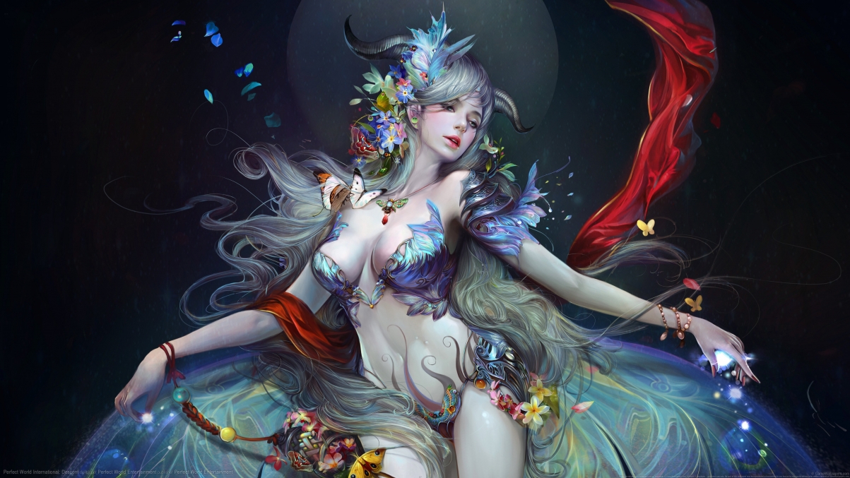 完美世界游戏美女壁纸，超清5K/4K图片，5120x2880分辨率，一键下载！