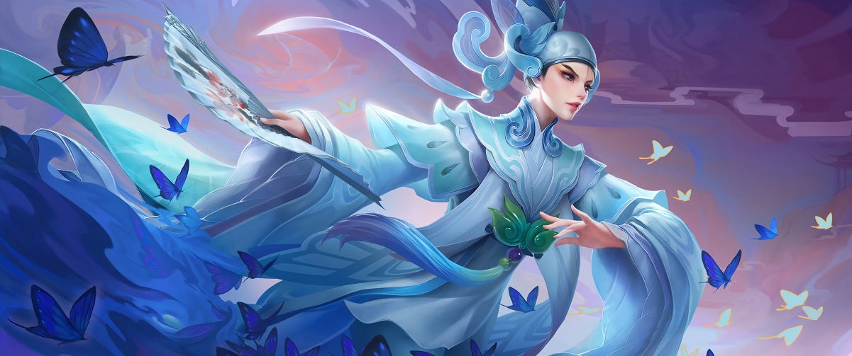 王者荣耀上官婉儿梁祝皮肤，4K高清带鱼屏壁纸（3440x1440）免费下载