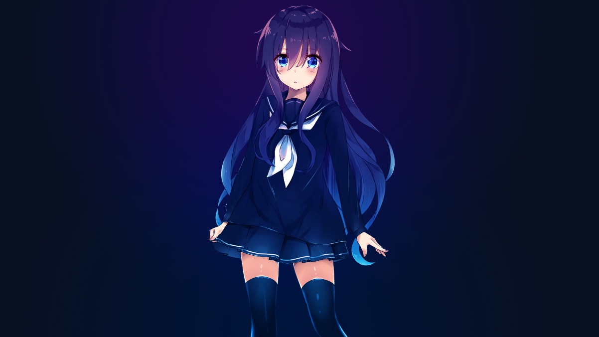 高清动漫女生校服壁纸，4K超清画质，3840x2160分辨率，可爱又迷人！