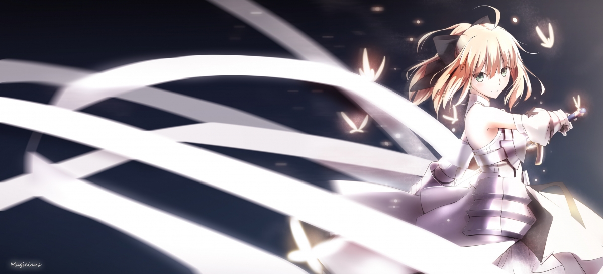 奇幻之旅，魔术师女孩与蝴蝶剑，Fate4K高清动漫壁纸，惊艳3897x1769画质，立即下载！
