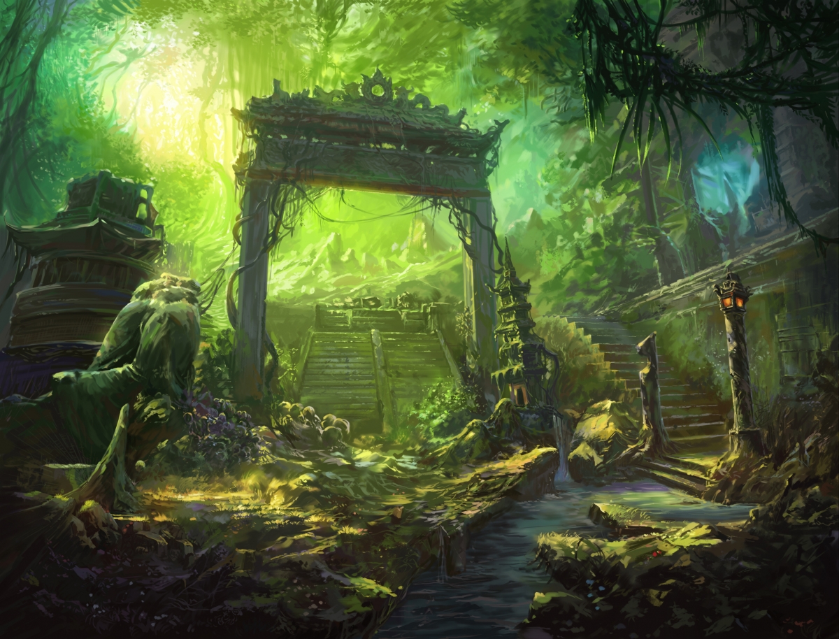 动漫遗迹美景，超清4K壁纸下载，震撼4096x3121分辨率