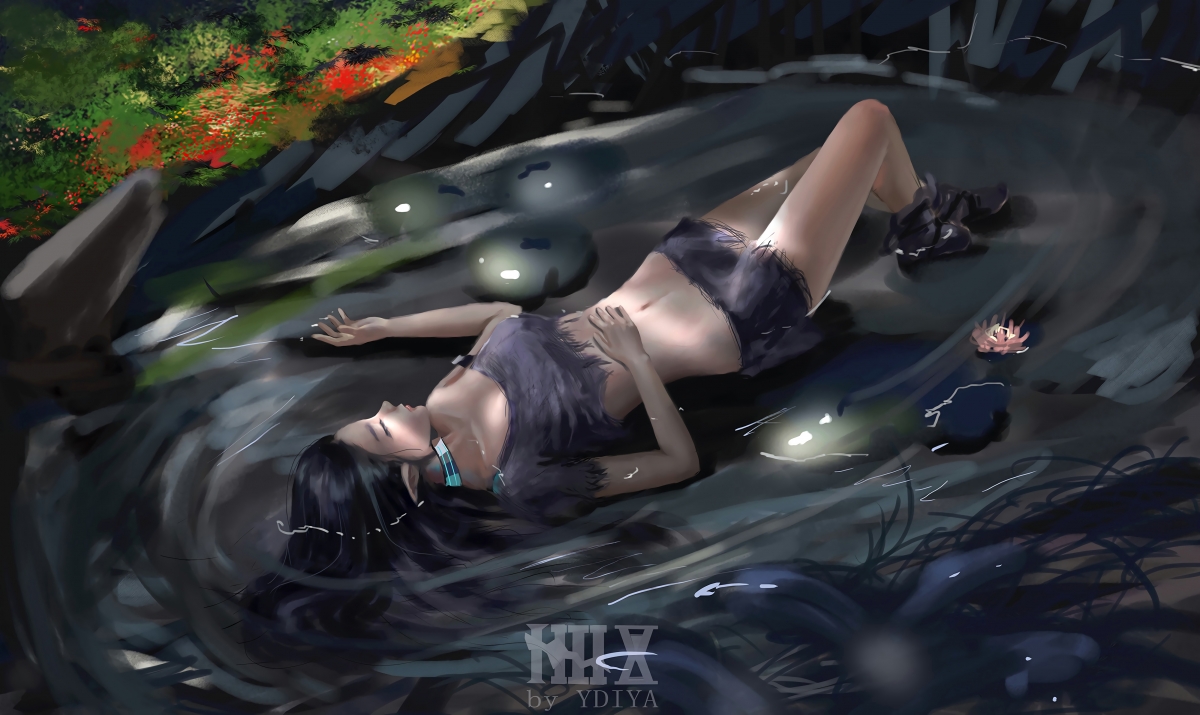 女子森林漫步，绝美4K插画壁纸，高清4000x2383，一键下载动漫风唯美图片